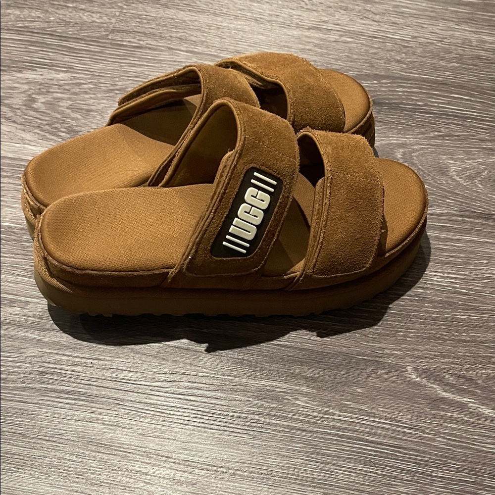 UGG Tan Suede Slide Sandals